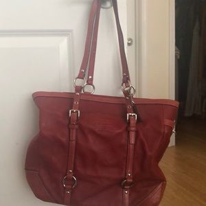 Red Coach Tote! Excellent Condition